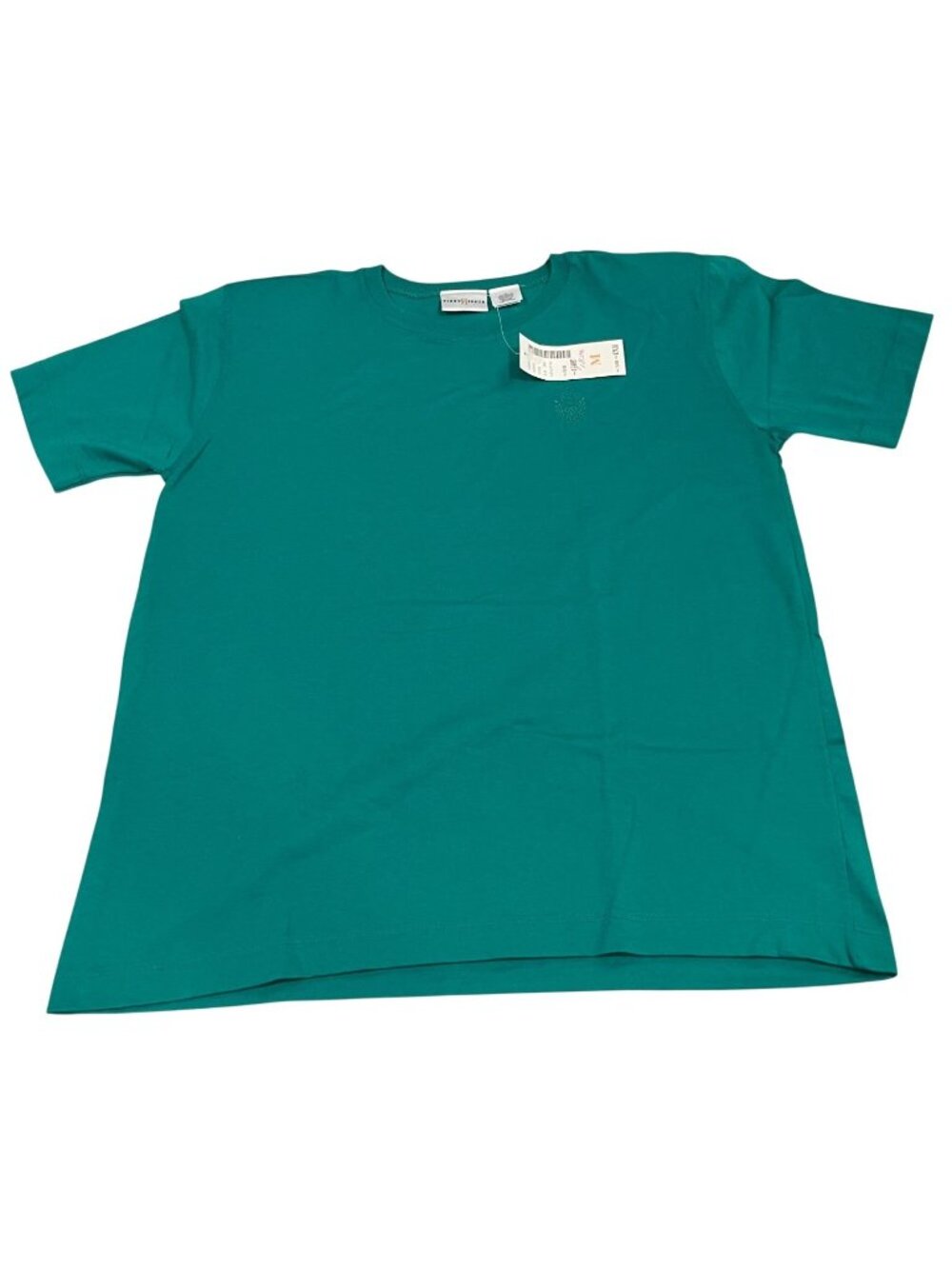 Vintage 90s Crew Neck T Shirt M Teal Blue Minimalist Vibrant Casual Indie Retro
